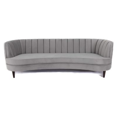 Image of Hepburn Curved Sofa, Grey